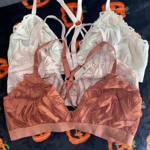 3 Lace Aerie Bralettes